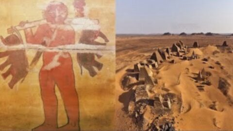 Les anciens géants représentés dans les pyramides nubiennes