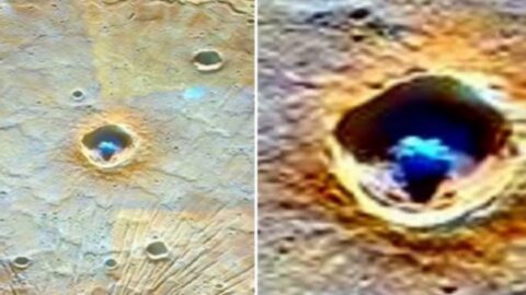 Des astronomes découvrent des structures pyramidales bleues dans les cratères de Mercure